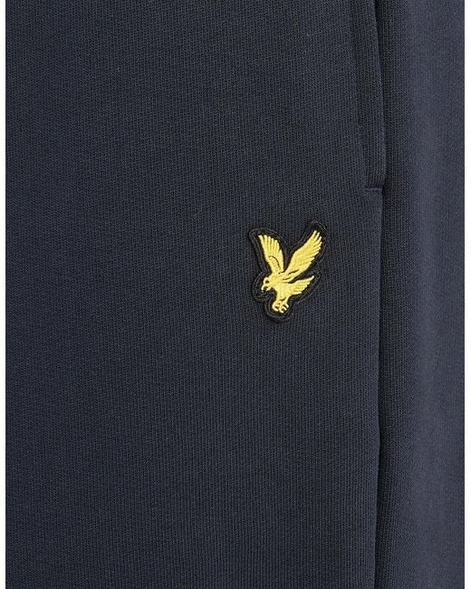 Lyle & Scott Blue Heavyweight Loopback Cotton Joggers for men