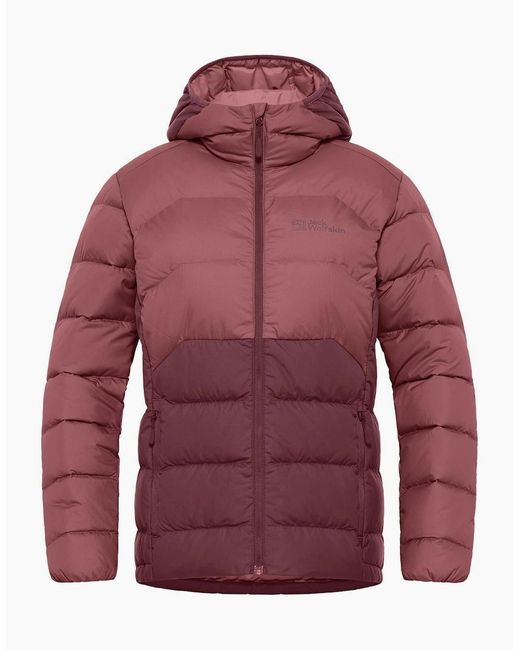 Jack Wolfskin Red Ather Hooded Packable Padded Jacket