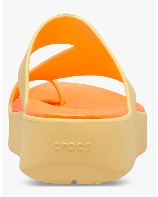 Crocs™ 210834-78Z Getaway Platform Toe Loop Sandals Golden Hour in ...