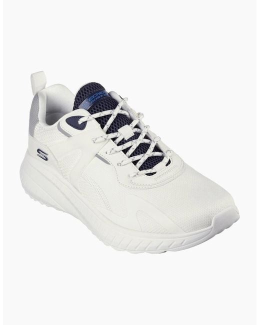 Skechers White Bobs Squad Chaos Elevated Drift Trainers for men