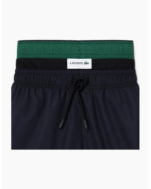Lacoste Blue Quick-Dry Swim Shorts for men