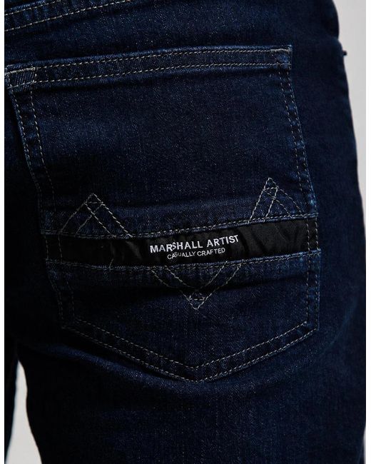 Marshall Artist Blue Marshall Fit Denim Jeans Dark Wash for men