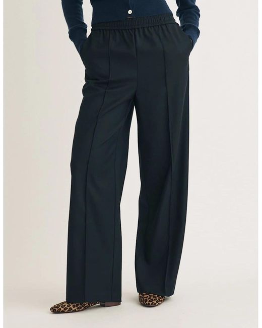 Nobody's Child Blue James Solid Wide Leg Trousers