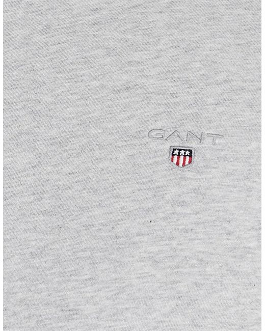 Gant White Regular Fit Short Sleeve Shield Logo T-Shirt