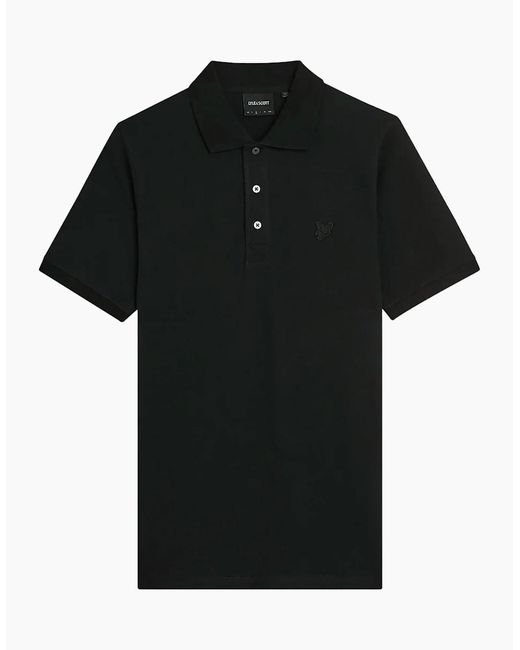 Lyle & Scott Black Lyle & Scott Superfine Polo Shirt Jet for men