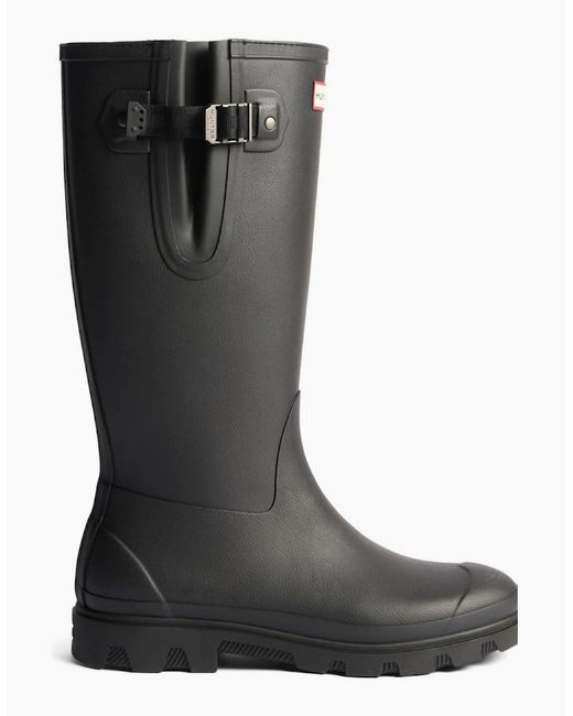 Hunter Black Field Downpour Adjustable Wellingtons for men