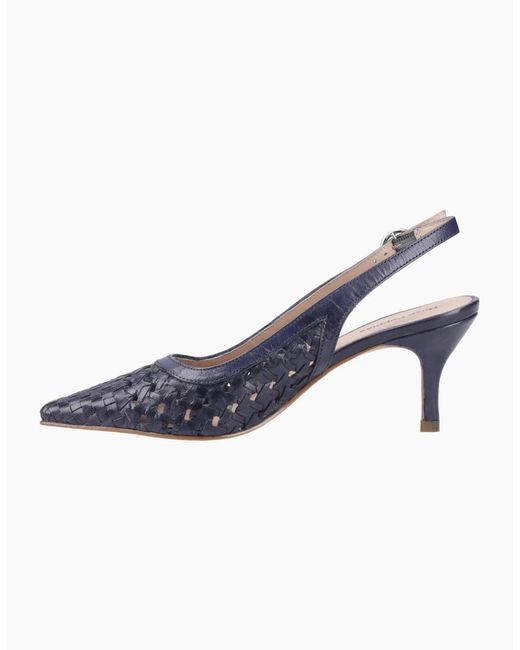 Hush Puppies Blue Dalia Kitten Slingback Court Shoes