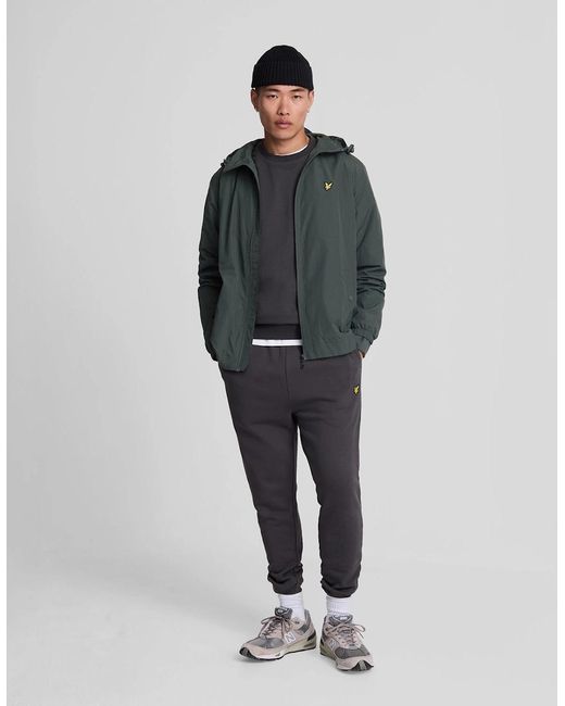 Lyle & Scott Gray Water Resistant Hooded Jacket for men
