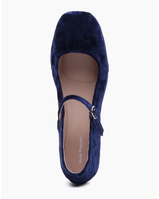 Hush Puppies Blue Pasha Velvet Flats