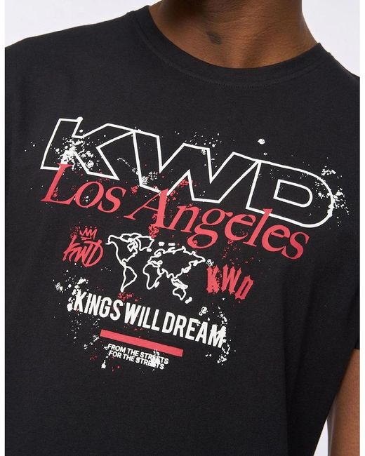 Kings Will Dream Black Mapped T-Shirt for men