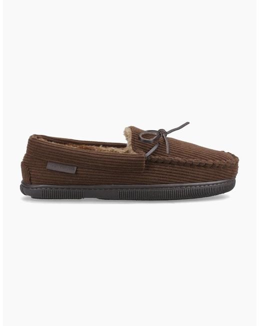Hush Puppies Brown Ace Cord Polyester Slippers for men