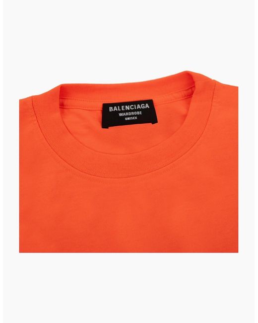 Balenciaga Orange Political Campaign Reg Fit T-Shirt for men