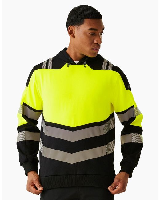 Regatta Yellow Professional High-Vis Hoodie for men