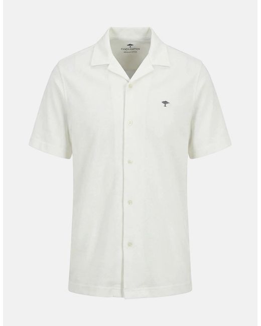 Fynch-Hatton White Short Sleeved Resort Shirt New Off for men
