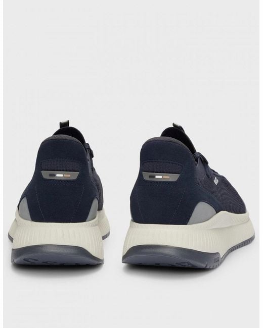 Boss Blue Boss Ttnm Evo Trainers With Knitted Uppers for men