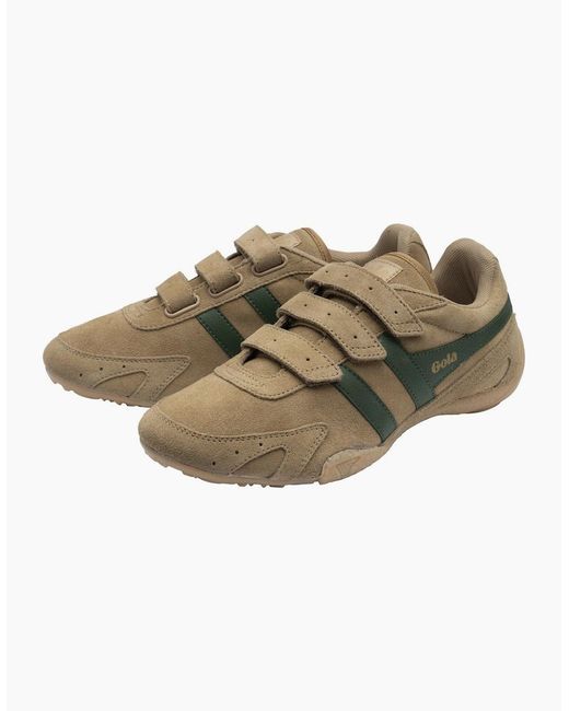 Gola Brown Connect Suede Strap Trainers