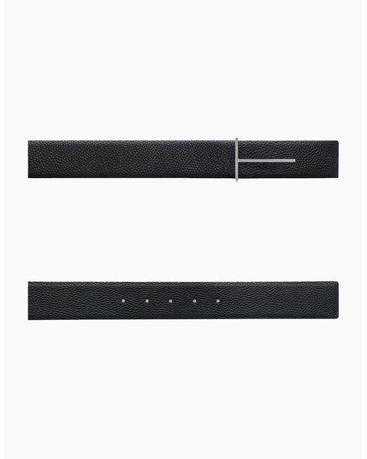 Tom Ford Black 38Mm Slim T Reversible Leather Belt for men
