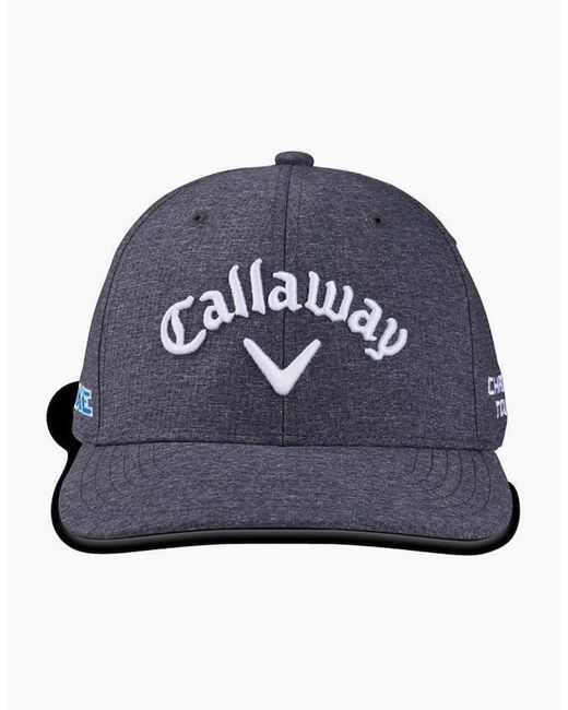 Callaway Apparel Blue Wordmark Logo Pre Curved Brim Cap for men
