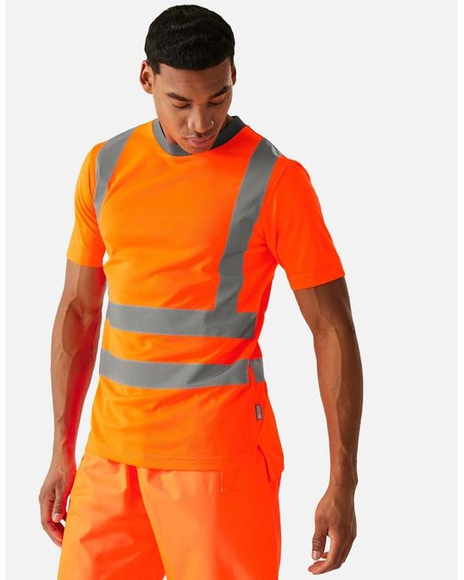 Regatta Orange Professional Hi-Vis Safety T-Shirt for men