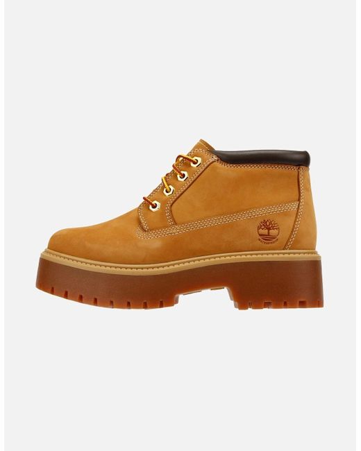 Timberland Brown Stone Street Nellie Leather Wheat Boots