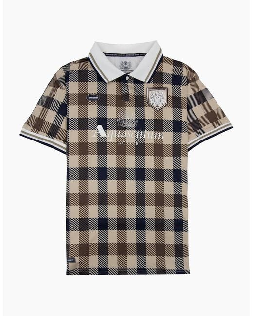 Aquascutum White Since 1851 Football Shirt Macro Check 30 for men