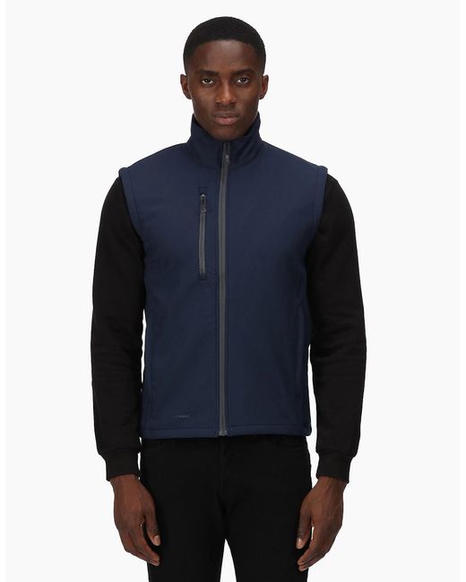 Regatta Blue Professional Softshell Recycled Body Warmer for men