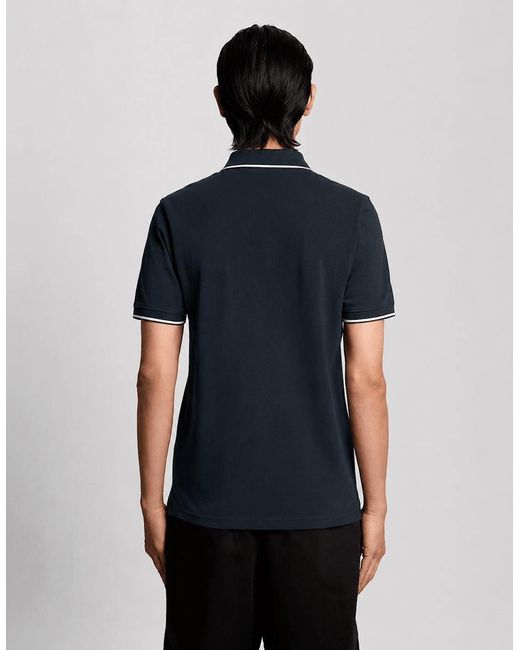 Lyle & Scott Blue Lyle & Scott Tipped Polo Shirt Sp1524Vog for men
