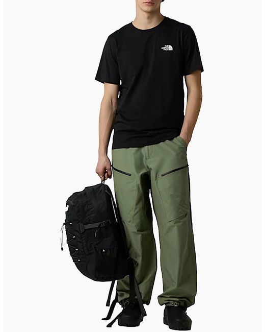 The North Face Black Vertical Logo T-Shirts Crew Neck Short Sleeve Soft Cotton Tee for men