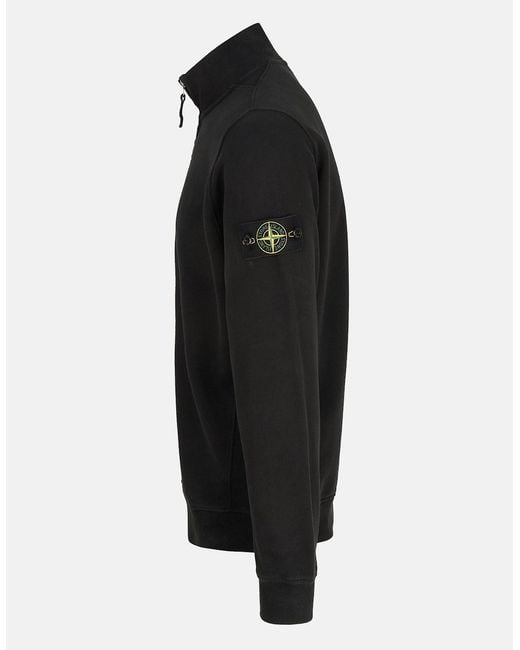 Stone Island Black Quarter Zip 6100068 Sweatshirt for men
