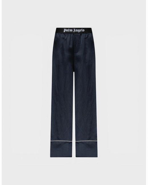 Palm Angels Blue Satin Pyjama Bottoms
