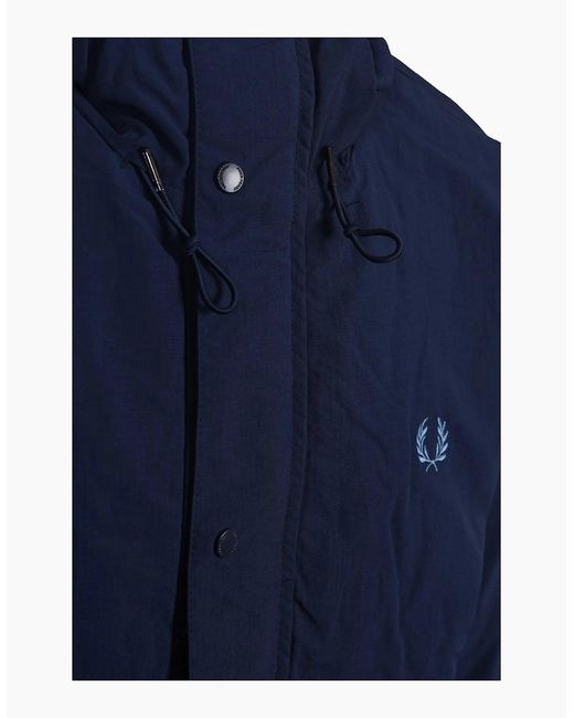 Fred Perry Blue Cropped Ripstop Parka Tennis for men