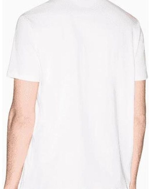 ARMANI EXCHANGE White Slim Fit Stripe Logo T-Shirt for men