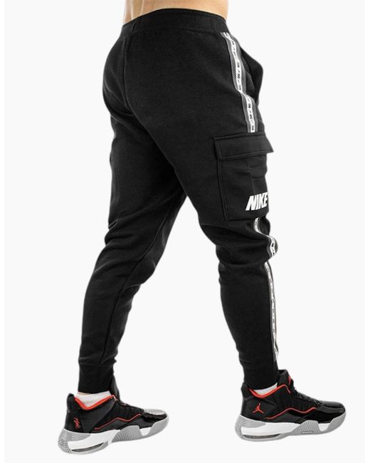 Nike Black Repeat Sweat Joggers Casual Sports Running Gym Bottoms for men