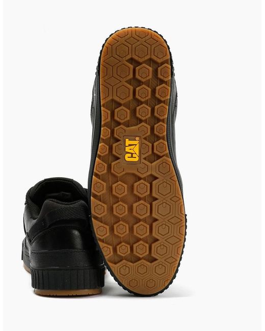 Caterpillar Black Axiom Leather Lace-Up Shoes for men