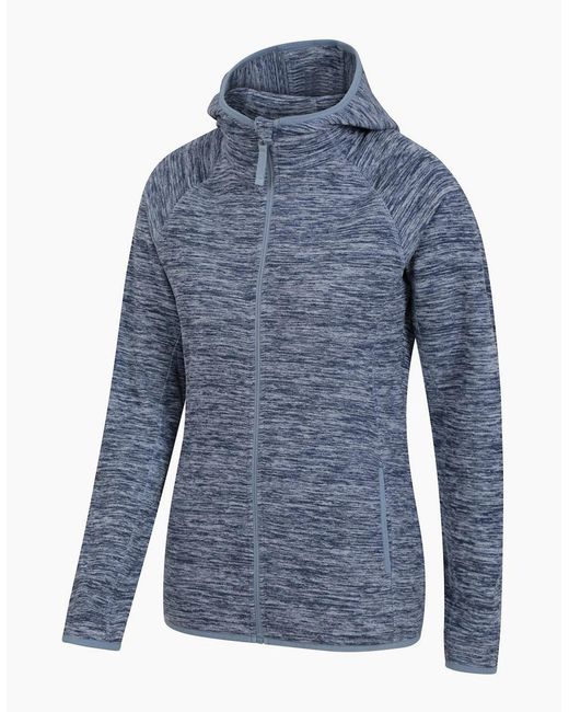 Mountain Warehouse Blue Ladies Lleyn Ii Melange Full Zip Hoodie