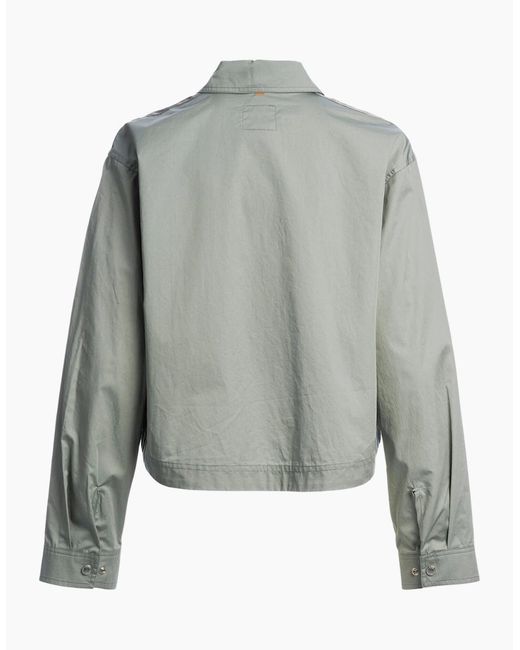 Parajumpers Gray Buttoned Cropped Fox Jacket