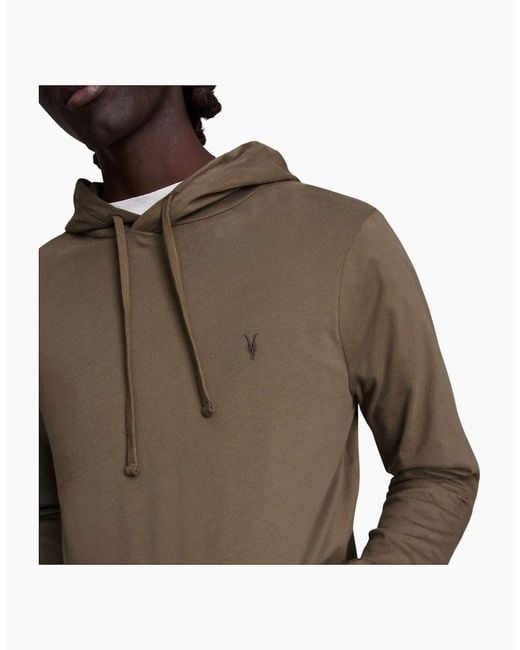 AllSaints Brown All Saints Raven Oth Hoodies Long Sleeve Pullover Jumper Cotton Winter New for men