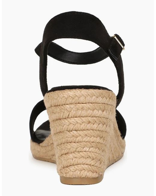 Tamaris Black Sweet Pea Wedge Heel Sandals
