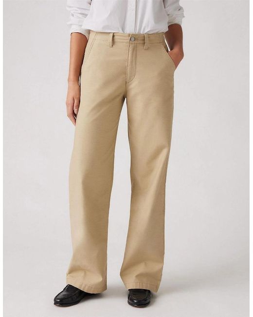 Levi's Natural Levi's 90S High Rise Solid Patterned Straight Chinos
