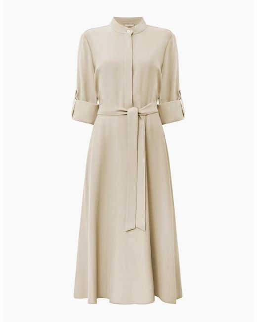 James Lakeland Natural Cream Tie-Waist Midi Dress