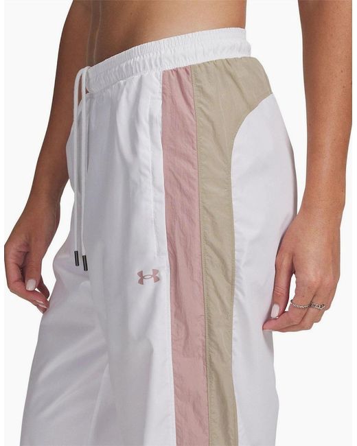 Under Armour Gray Icon Crinkle Tracksuit Bottoms