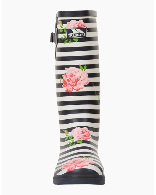 Trespass Blue Ladies Elena Floral Wellington Boots