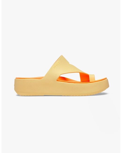 CROCSTM Orange 210834-78Z Getaway Platform Toe Loop Sandals Golden Hour