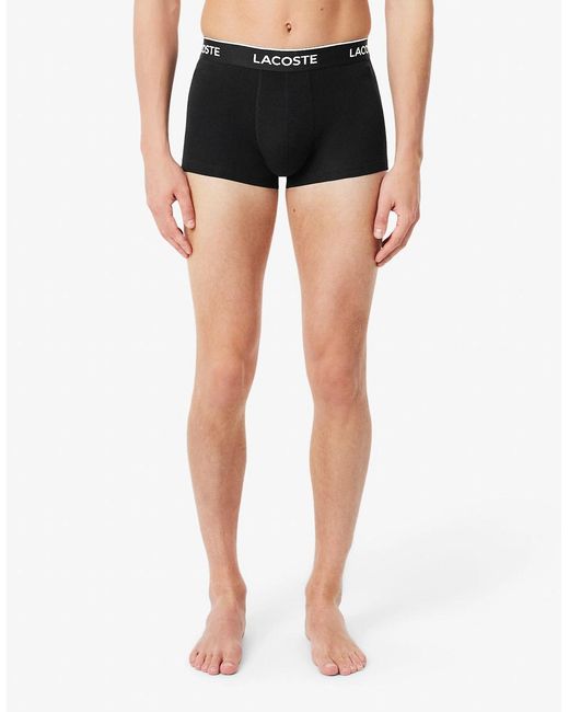 Lacoste Black 3-Pack Of Trunks for men