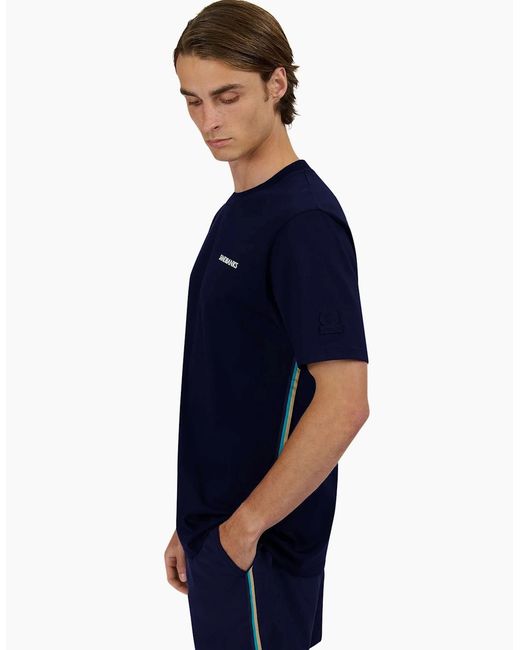 Sandbanks Blue Side Stripe T-Shirt for men