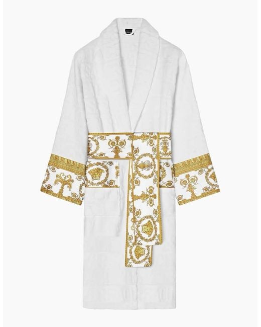 Versace White Baroque Classic Bathrobe