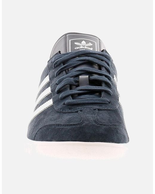 Adidas Originals Blue Trainers Hamburg Leather Lace Up Uk Size for men