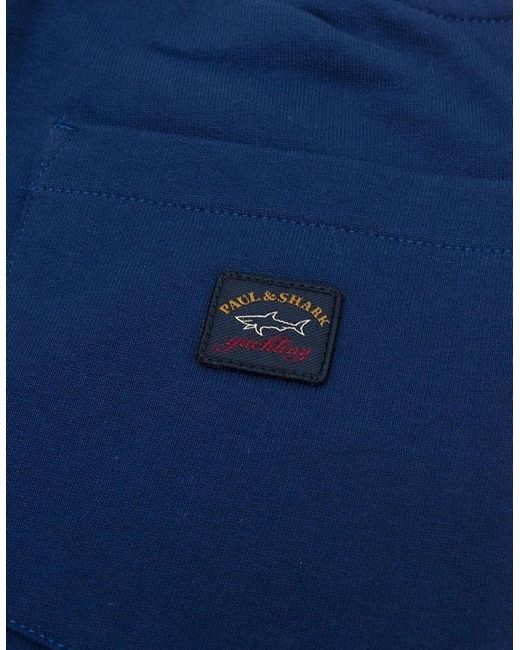 Paul & Shark Blue Paul And Shark Back Pocket Patch Logo Tracksuit Bottoms Royal for men