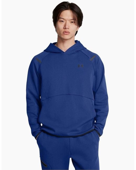 Under Armour Blue Armour Ua Unstoppable Fleece Hoody Eu Hoody for men