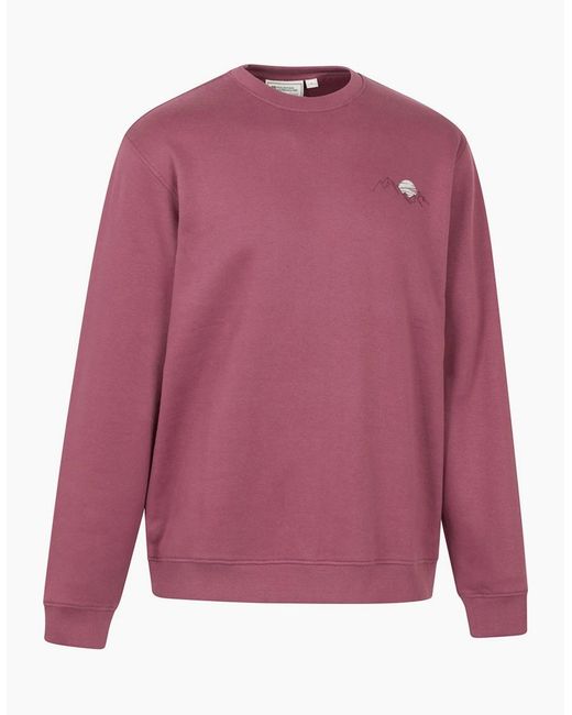 Mountain Warehouse Purple Mountain Scene Sweatshirt for men